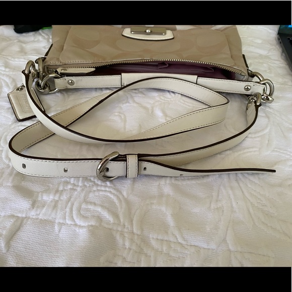 Coach Kristin Signature Shoulder Hand Bag in Cream - Picture 12 of 13